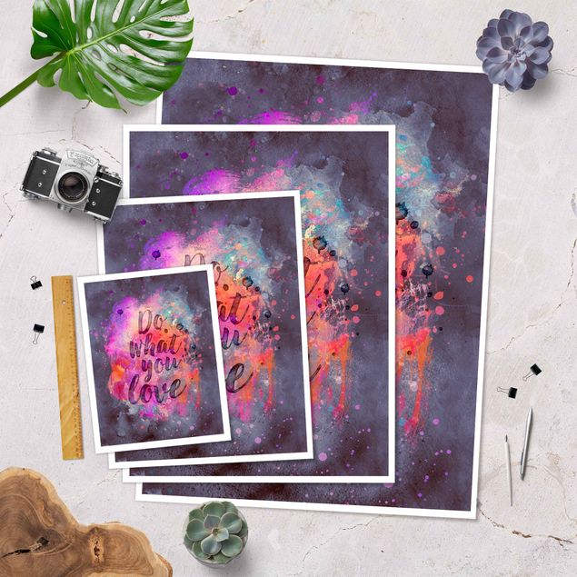 posters decorativos Colourful Explosion Do What You Love