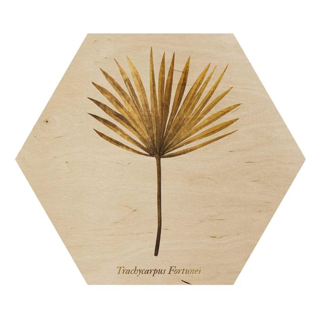 quadros em madeira para decoração Gold - Palm Leaf
