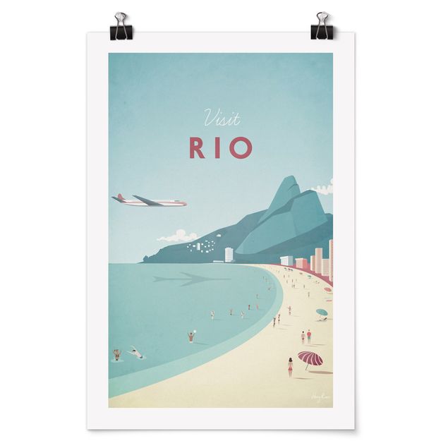quadro decorativo mar Travel Poster - Rio De Janeiro