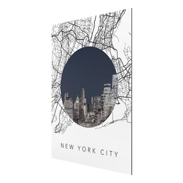 Quadros cidades Map Collage New York City