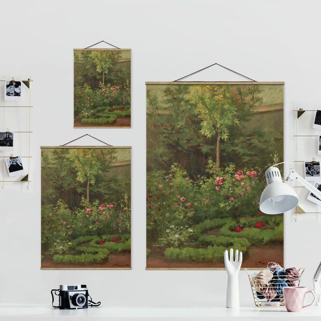 Quadros por movimento artístico Camille Pissarro - A Rose Garden
