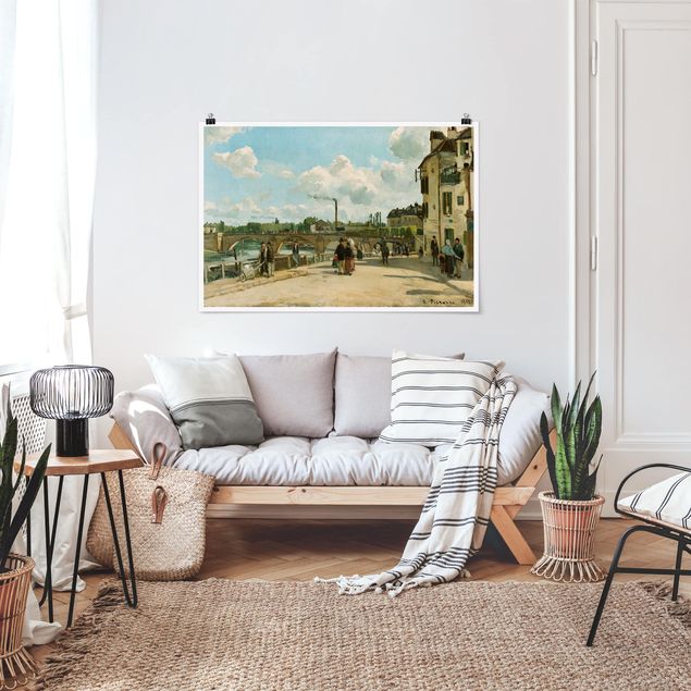 Quadros movimento artístico Impressionismo Camille Pissarro - View Of Pontoise