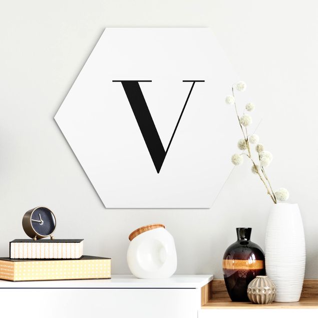 decoraçoes cozinha Letter Serif White V