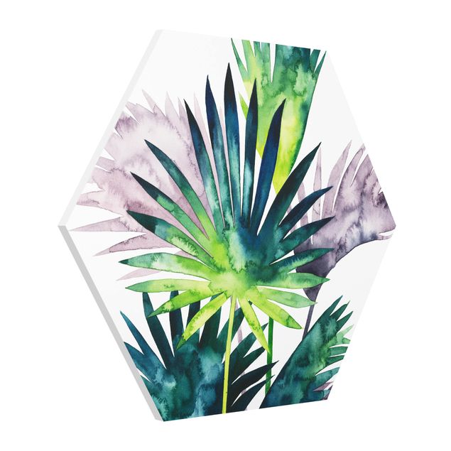 quadros modernos para quarto de casal Exotic Foliage - Fan Palm