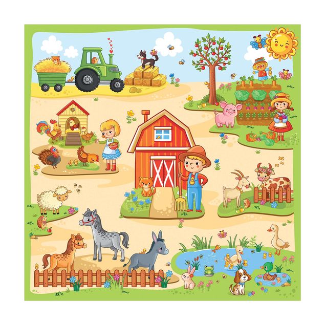 Tapetes coloridos Playoom Mat Farm - Farm Work Is Fun