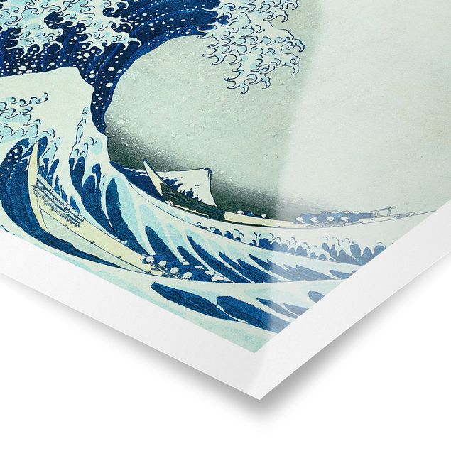 Posters quadros famosos Katsushika Hokusai - The Great Wave At Kanagawa