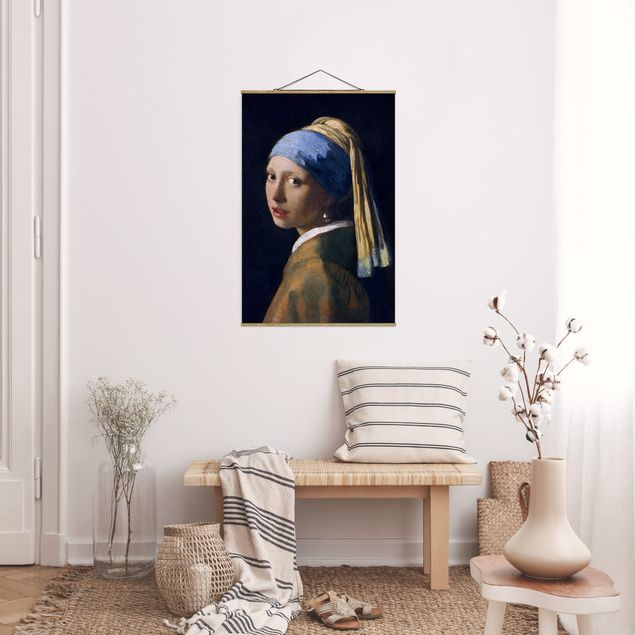 Quadros famosos Jan Vermeer Van Delft - Girl With A Pearl Earring
