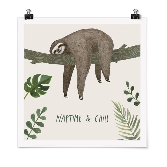 Posters animais Sloth Sayings - Chill