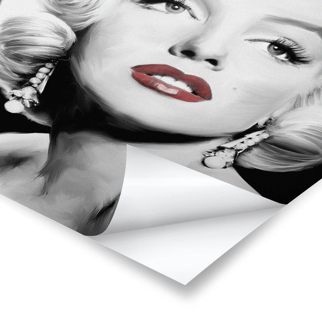 posters decorativos Marilyn With Earrings