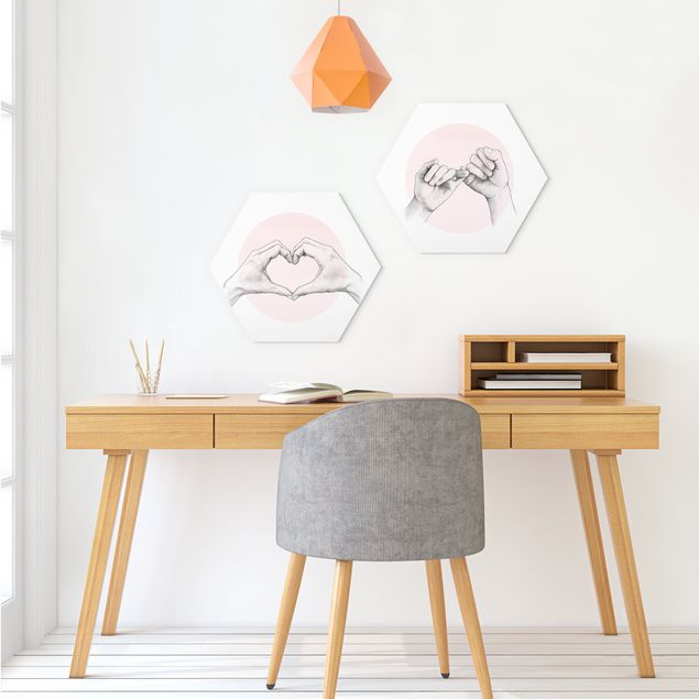Quadros famosos Drawings On Pink