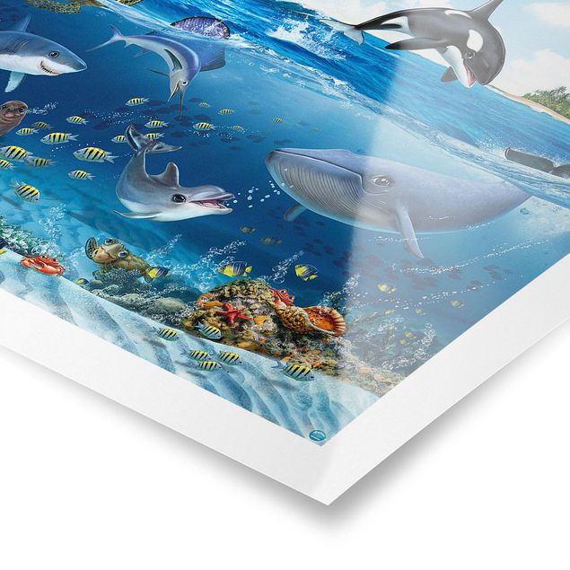 quadro azul Animal Club International - Underwater World With Animals