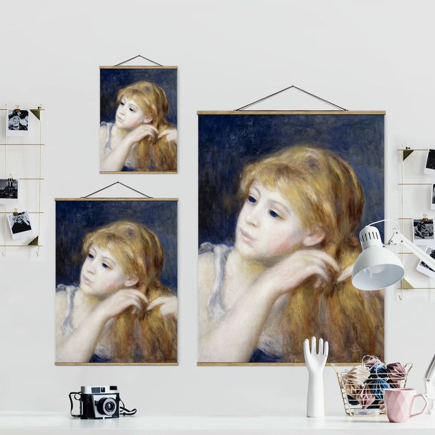 quadros decorativos para sala modernos Auguste Renoir - Head of a Young Woman