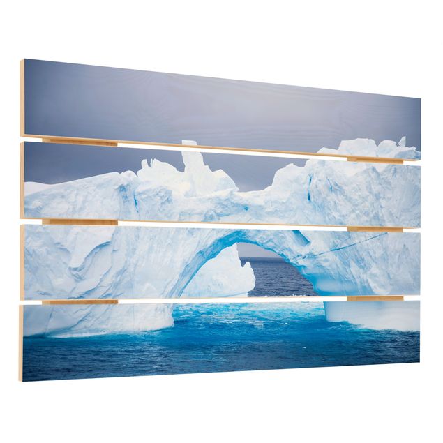 quadro de madeira para parede Antarctic Iceberg