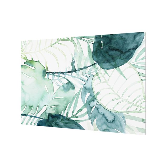 Painel anti-salpicos de cozinha Palm Fronds In Water Color II