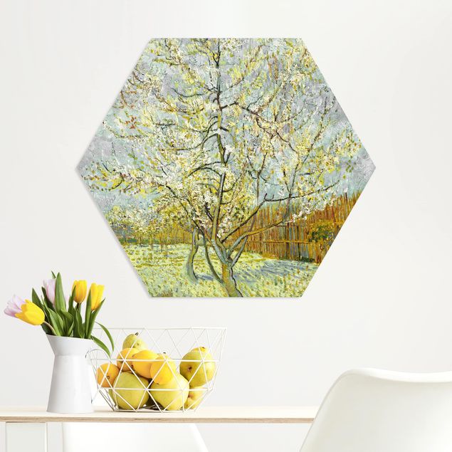 decoraçao para parede de cozinha Vincent van Gogh - Flowering Peach Tree