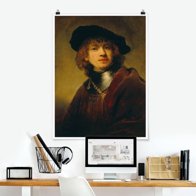 Quadros movimento artístico Barrocco Rembrandt van Rijn - Self-Portrait