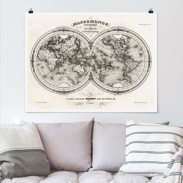 decoraçao para parede de cozinha World Map - French Map Of The Cap Region Of 1848