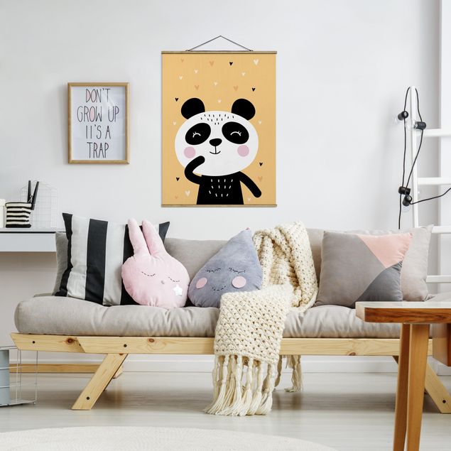 quadros modernos para quarto de casal The Happiest Panda