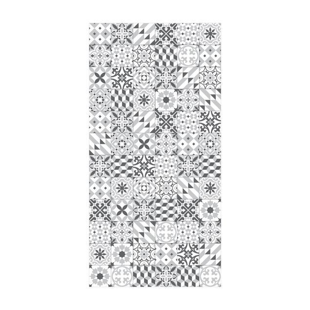 Tapetes imitação azulejos Geometrical Tile Mix Grey