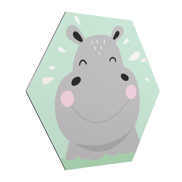 quadro animais quarto bebé The Happiest Hippo
