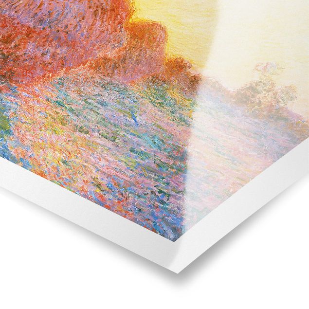 Posters paisagens Claude Monet - Haystack In Sunlight
