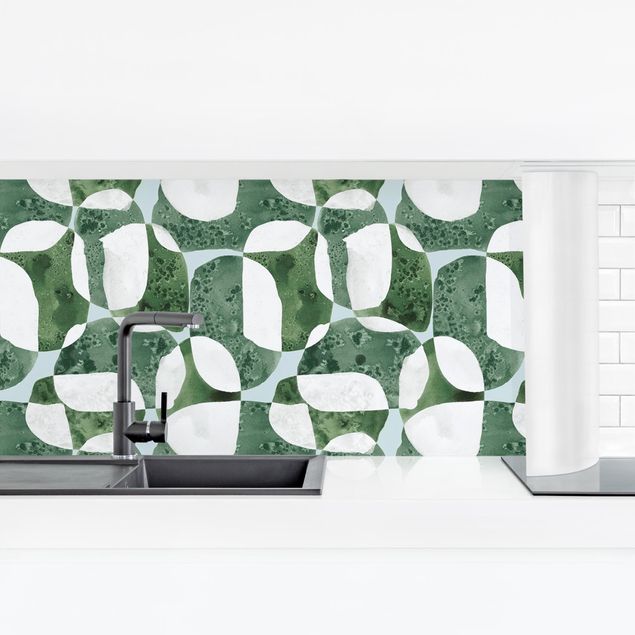 Backsplash de cozinha Living Stones Pattern In Green