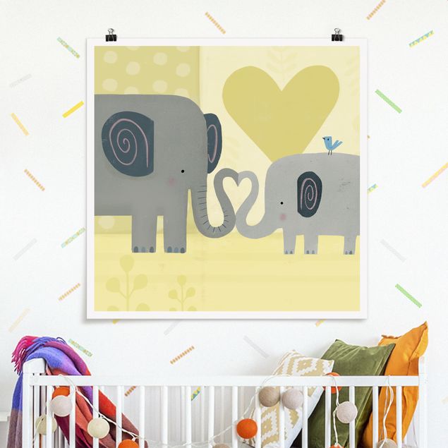 decoração quarto bebé Mum And I - Elephants