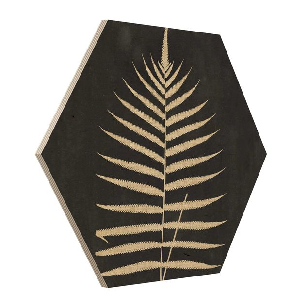 quadros para parede Fern With Linen Structure III