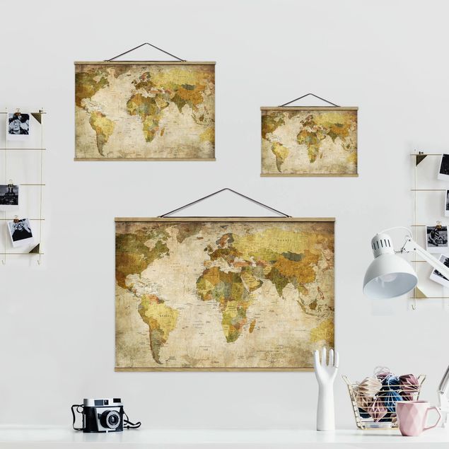 quadros para parede World map