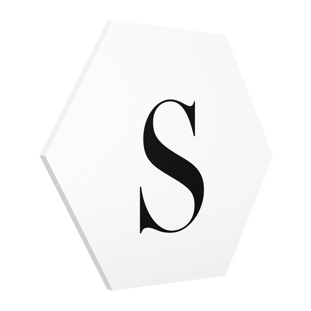 Quadros modernos Letter Serif White S