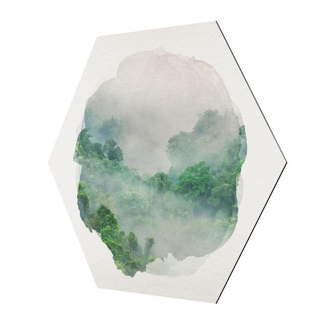 quadros de flores WaterColours - Jungle In The Mist