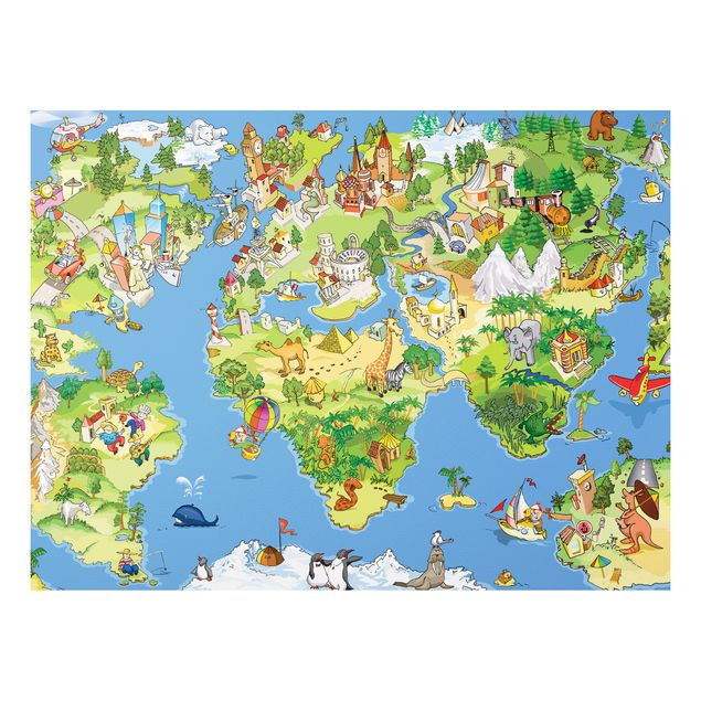 quadro mapa mundo Great and Funny Worldmap