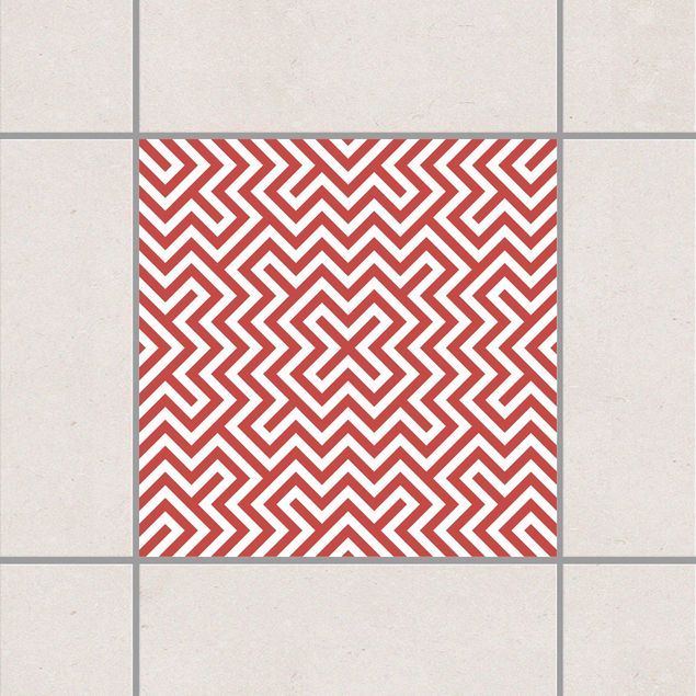 decoraçoes cozinha Geometric stripe pattern Red