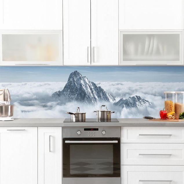 painel anti salpicos cozinha The Alps Above The Clouds