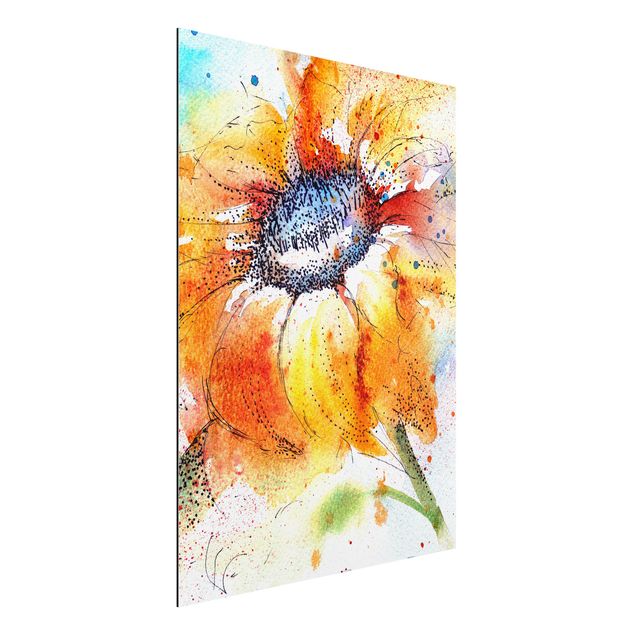 Quadros girassóis Painted Sunflower