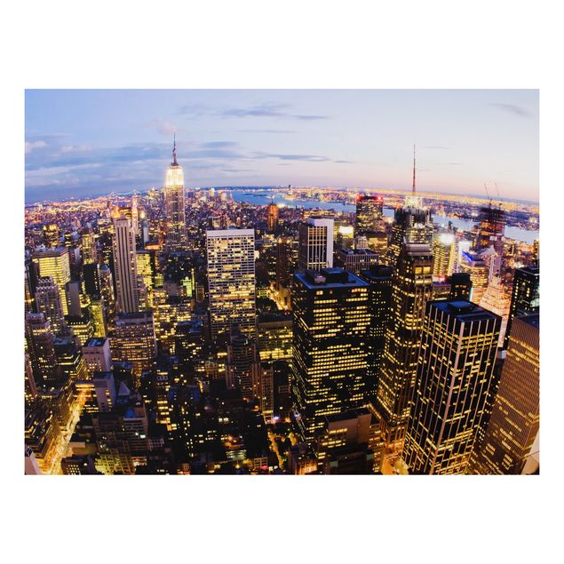 Quadros Nova Iorque New York Skyline At Night