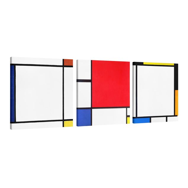 Telas decorativas réplicas de quadros famosos Piet Mondrian - Square Compositions