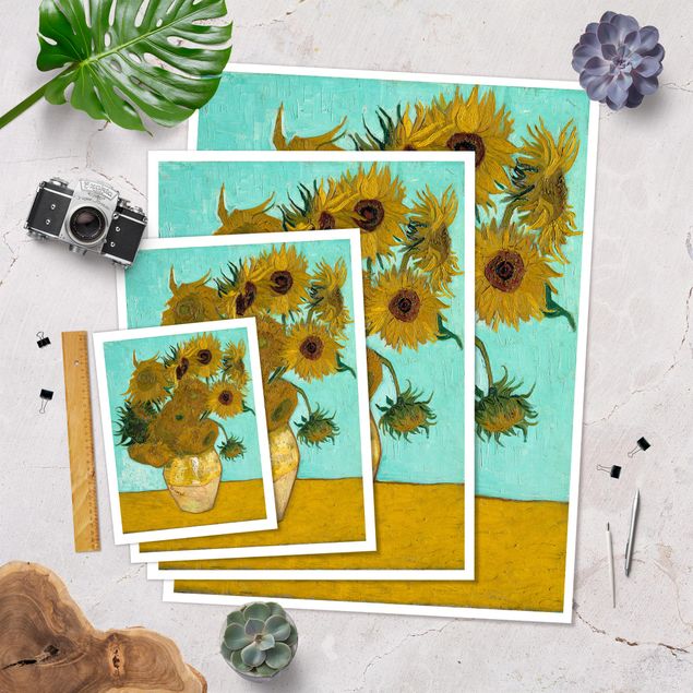 Posters flores Vincent van Gogh - Sunflowers