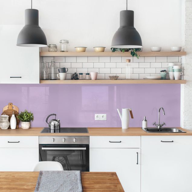 Backsplash de cozinha monocromático Lavender