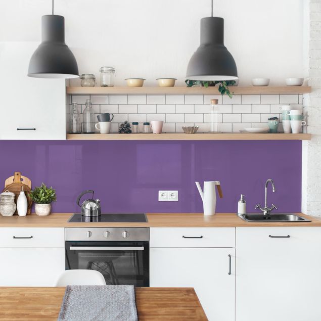 Backsplash de cozinha monocromático Lilac