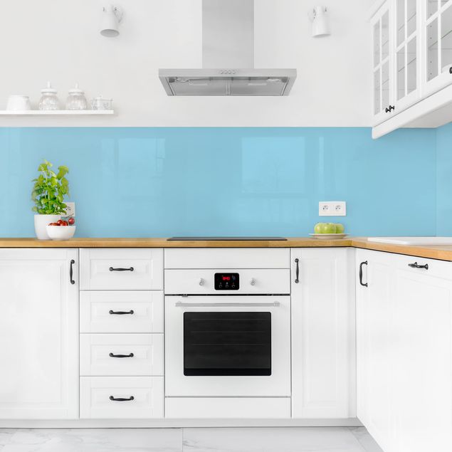 Backsplash de cozinha monocromático Pastel Blue
