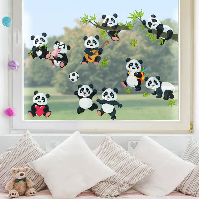 Autocolantes para vidros animais Panda Bear Mega Set
