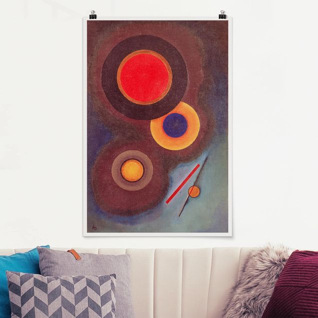Quadros movimento artístico Expressionismo Wassily Kandinsky - Circles And Lines