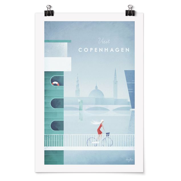 Posters quadros famosos Travel Poster - Copenhagen
