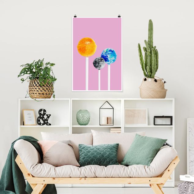 Posters quadros famosos Lollipops With Planets