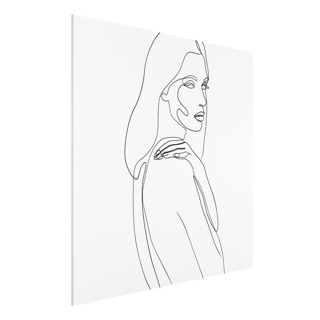 Quadros por movimento artístico Line Art Woman's Shoulder Black And White