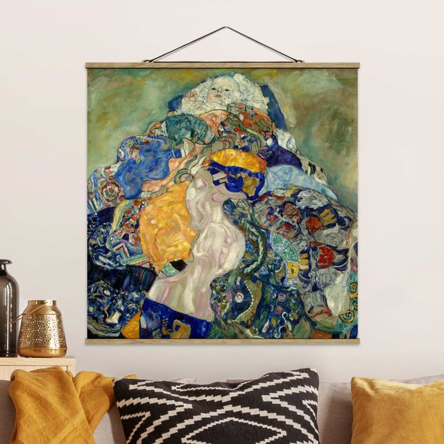 Quadros movimento artístico Art Déco Gustav Klimt - Baby (cradle)