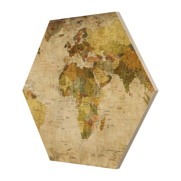 Quadros hexagonais World map