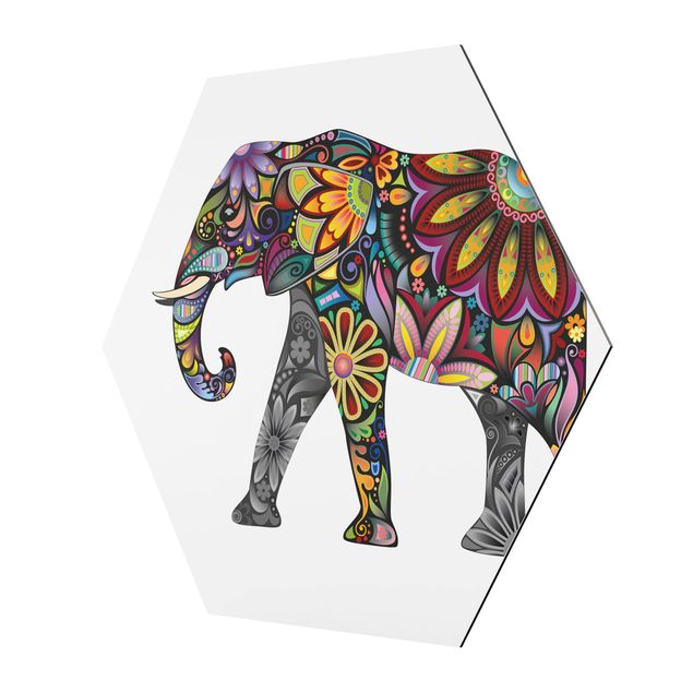 Quadros multicoloridos No.651 Elephant Pattern
