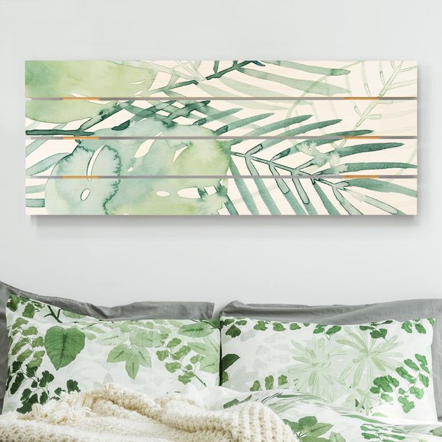 decoraçao para parede de cozinha Palm Fronds In Watercolour I